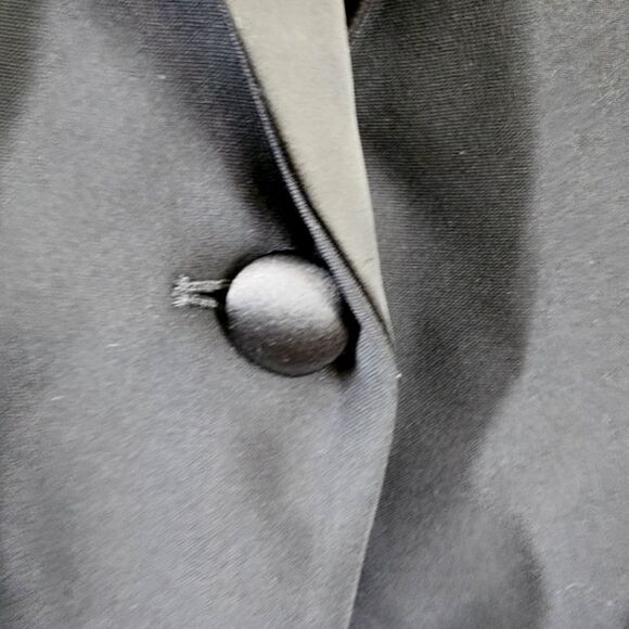 Amanda Uprichard Jane Blazer in Black Revolve Satin Collar L - Picture 6 of 9